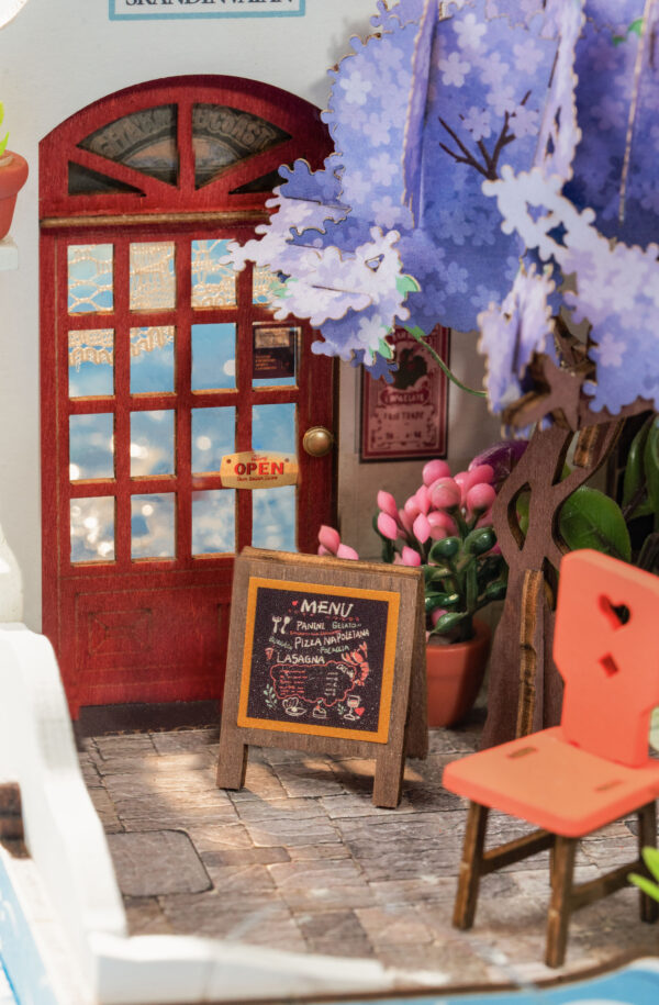 Robotime, DIY Huisje Sea Holiday Restaurant,  DS039, 10x9,x13cm - Afbeelding 6