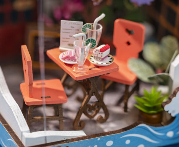 Robotime, DIY Huisje Sea Holiday Restaurant,  DS039, 10x9,x13cm - Afbeelding 7