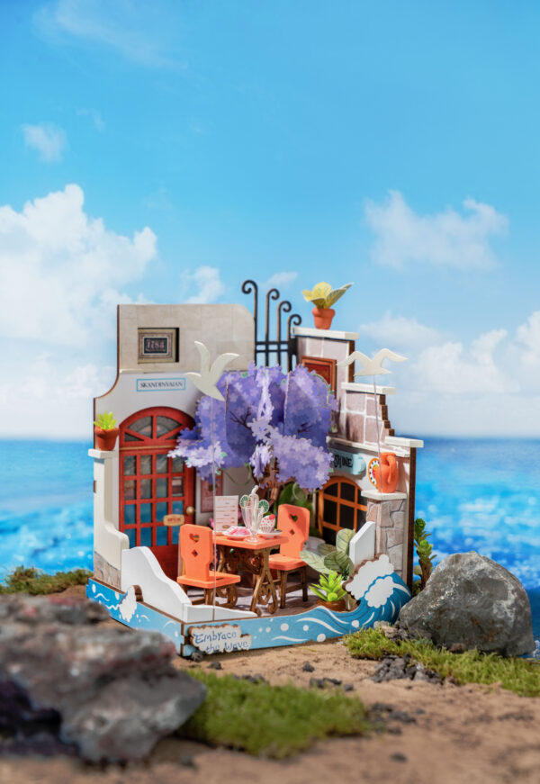 Robotime, DIY Huisje Sea Holiday Restaurant,  DS039, 10x9,x13cm - Afbeelding 8