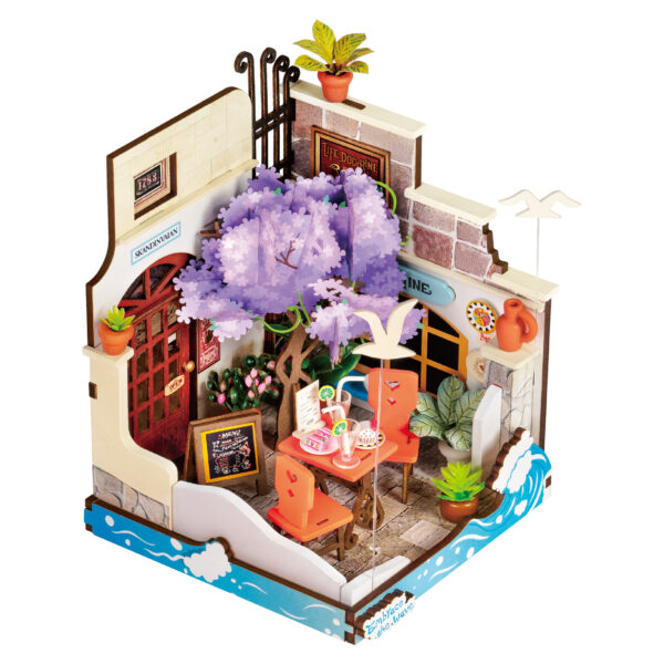 Robotime, DIY Huisje Sea Holiday Restaurant,  DS039, 10x9,x13cm