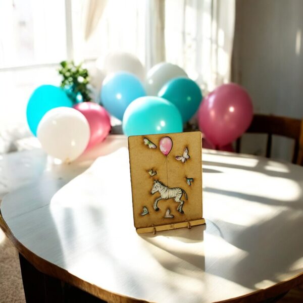 POP-UP ART- Laurie van Houts - Zebra Pink Balloon - KOMONI - LVH4 - Afbeelding 2