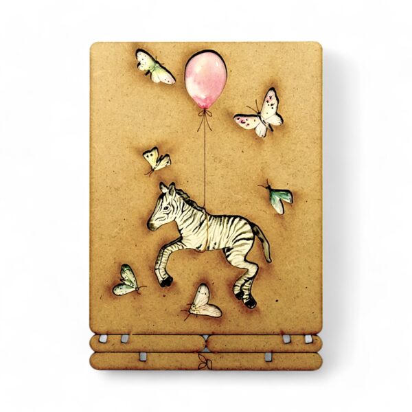 POP-UP ART- Laurie van Houts - Zebra Pink Balloon - KOMONI - LVH4 - Afbeelding 3
