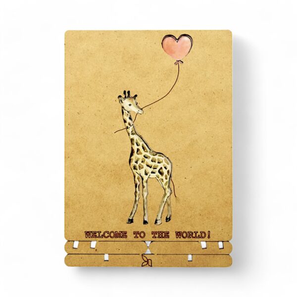 POP-UP ART- Laurie Collection - Giraffe Welcome to the World - KOMONI - LVH5 - Afbeelding 3