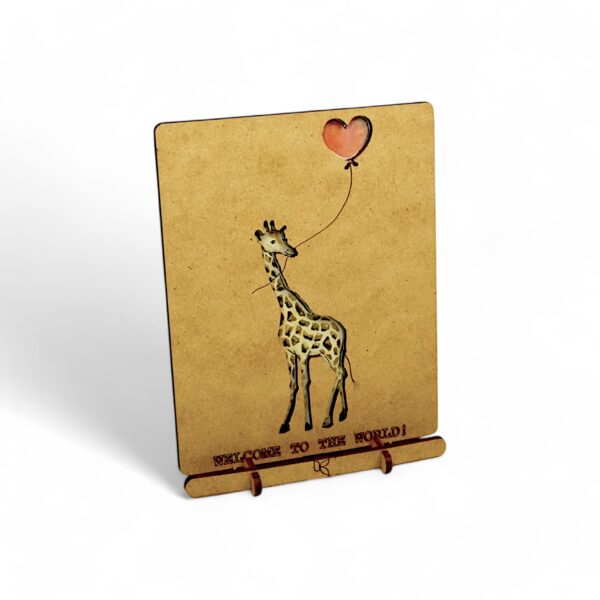 POP-UP ART- Laurie Collection - Giraffe Welcome to the World - KOMONI - LVH5