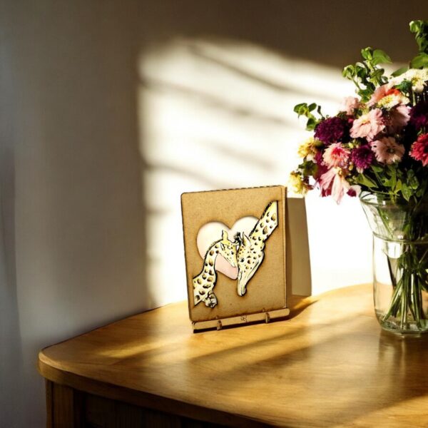 POP-UP ART- Laurie van Houts - Giraffe Pink Heart - KOMONI - LVH7 - Afbeelding 2