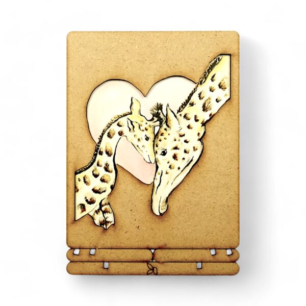 POP-UP ART- Laurie van Houts - Giraffe Pink Heart - KOMONI - LVH7 - Afbeelding 3