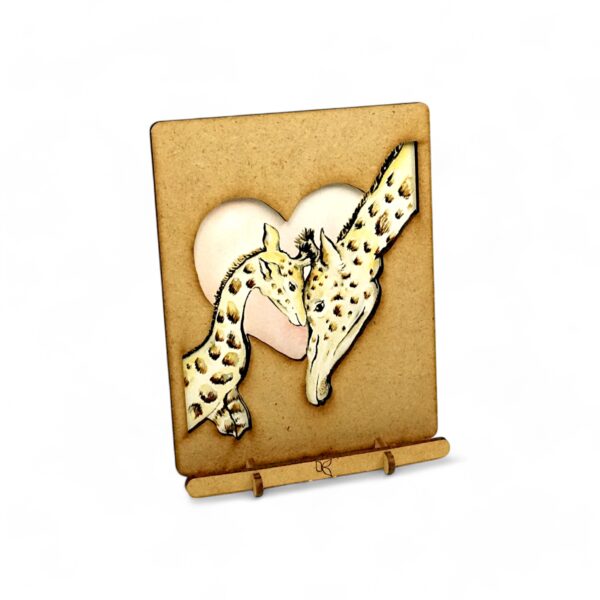 POP-UP ART- Laurie van Houts - Giraffe Pink Heart - KOMONI - LVH7