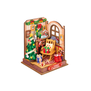 Robotime, DIY Huisje Christmas Fireplace,  DS041, 7x7x9,5cm
