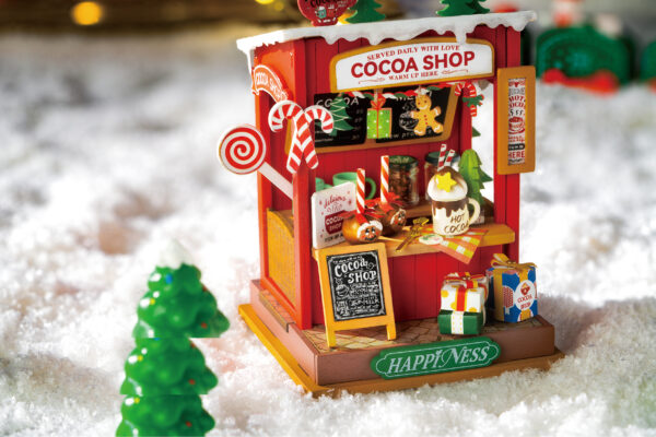 Robotime, DIY Huisje Christmas Cocoa Shop,  DS042, 8,7x7x10,5cm - Afbeelding 2