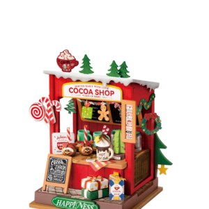 Robotime, DIY Huisje Christmas Cocoa Shop,  DS042, 8,7x7x10,5cm