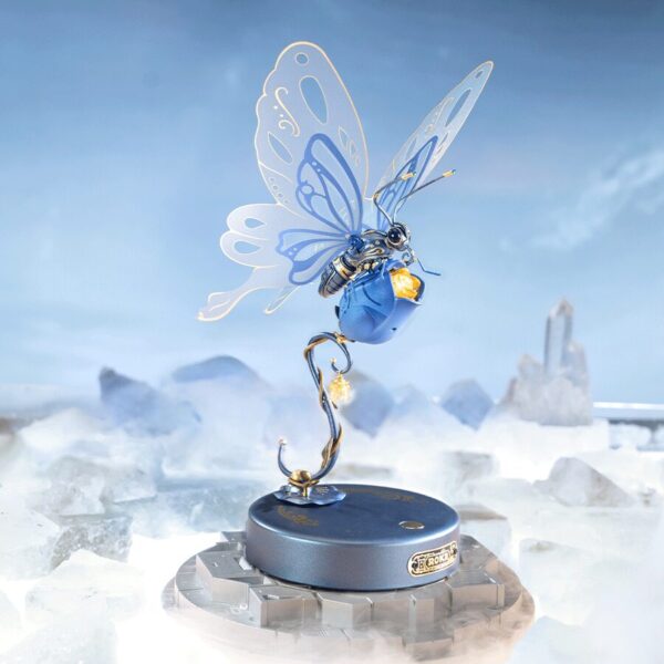 Robotime, 3D DIY Kunststof Bouwpakket Vlinder/ Butterfly Blue,  MI05B, 15,5x14,5x23cm - Afbeelding 2