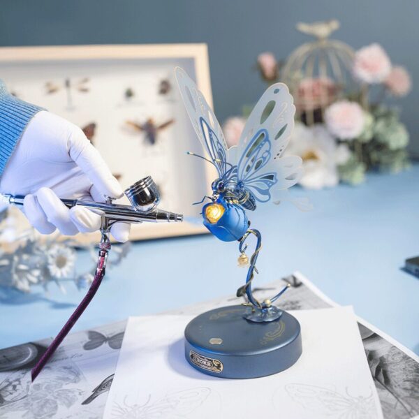 Robotime, 3D DIY Kunststof Bouwpakket Vlinder/ Butterfly Blue,  MI05B, 15,5x14,5x23cm - Afbeelding 10