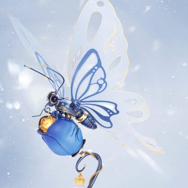 Robotime, 3D DIY Kunststof Bouwpakket Vlinder/ Butterfly Blue,  MI05B, 15,5x14,5x23cm - Afbeelding 3
