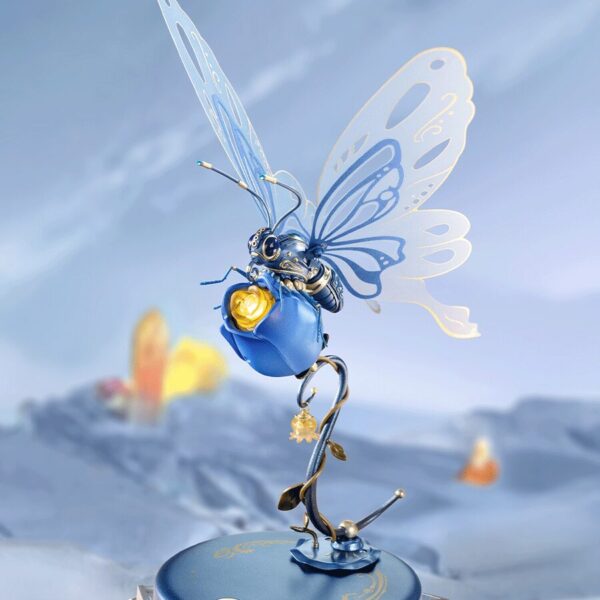 Robotime, 3D DIY Kunststof Bouwpakket Vlinder/ Butterfly Blue,  MI05B, 15,5x14,5x23cm - Afbeelding 5