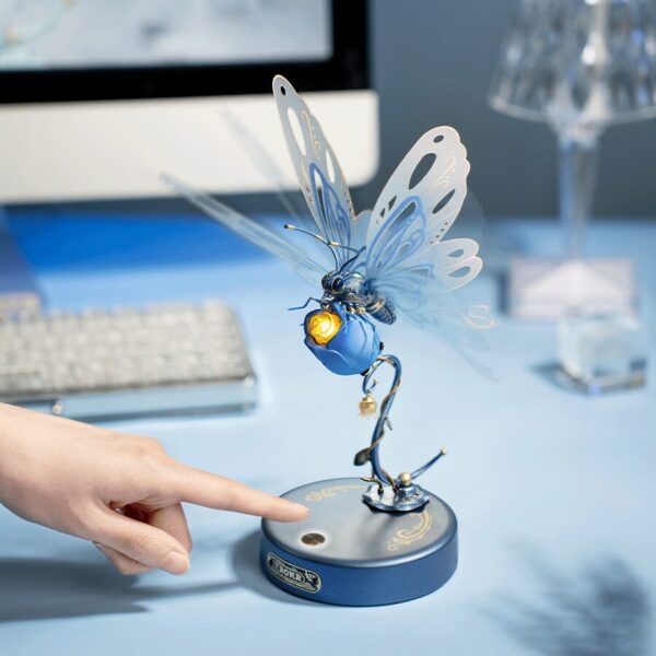 Robotime, 3D DIY Kunststof Bouwpakket Vlinder/ Butterfly Blue,  MI05B, 15,5x14,5x23cm - Afbeelding 9