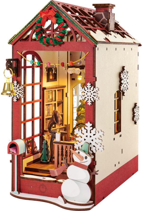 Robotime, DIY Book Nook Boekensteun Christmas Indoor Scene,  TGC07, 21,8x13,6x24,7 cm - Afbeelding 7