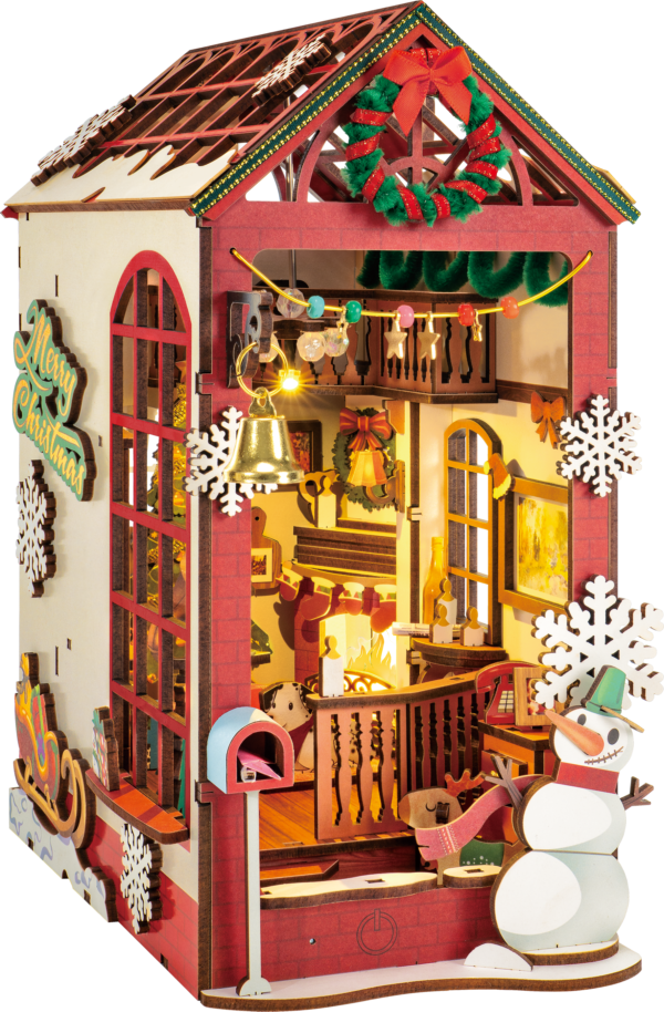 Robotime, DIY Book Nook Boekensteun Christmas Indoor Scene,  TGC07, 21,8x13,6x24,7 cm - Afbeelding 8