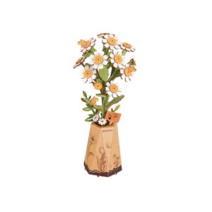 Robotime, DIY Houten Bloem, Chamomile/Kamille,  TW061, 9,5x9x22,5cm