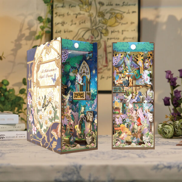 Tonecheer, DIY Book Nook, A Midsummer Night's Dream inclusief Dust-cover, TQ130, 24,5x18x10cm - Afbeelding 5