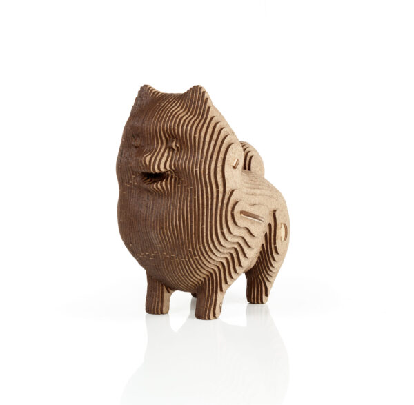 Eco Wood Art (EWA) 3D Houten Bouwset Spaarpot Hondje/Dog, 3786, 15x9,1x15,7cm - Afbeelding 4