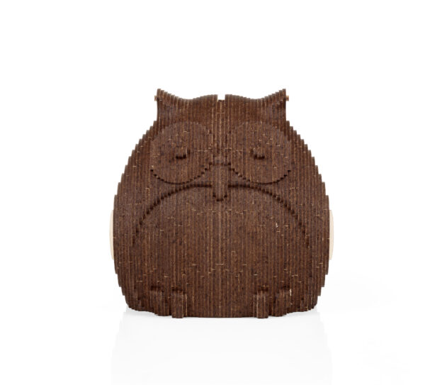 Eco Wood Art (EWA) 3D Houten Bouwset Spaarpot Uil/Owl, 3809, 15x9,1x15,7cm - Afbeelding 6