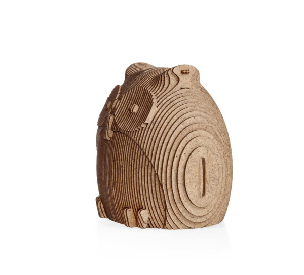 Eco Wood Art (EWA) 3D Houten Bouwset Spaarpot Uil/Owl, 3809, 15x9,1x15,7cm - Afbeelding 7