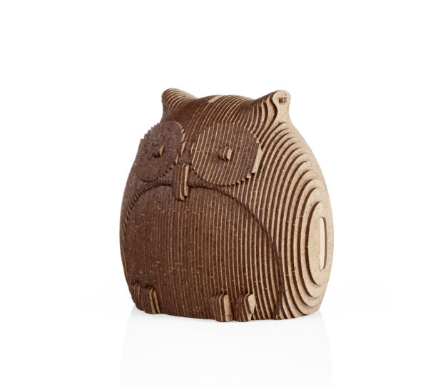 Eco Wood Art (EWA) 3D Houten Bouwset Spaarpot Uil/Owl, 3809, 15x9,1x15,7cm - Afbeelding 4
