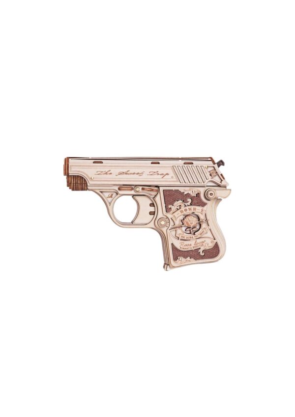 Robotime, 3D Houten Puzzel Mini Gun,  LQ502, 14,5x4x10,8cm