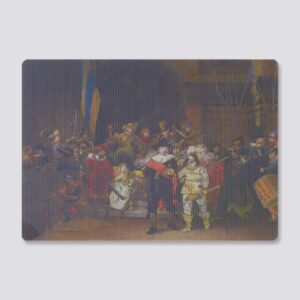 Lenticular Magnet Orange Panda 3D After The Night Watch by Rembrandt van Rijn 183OP Verpakt per 10 stuks