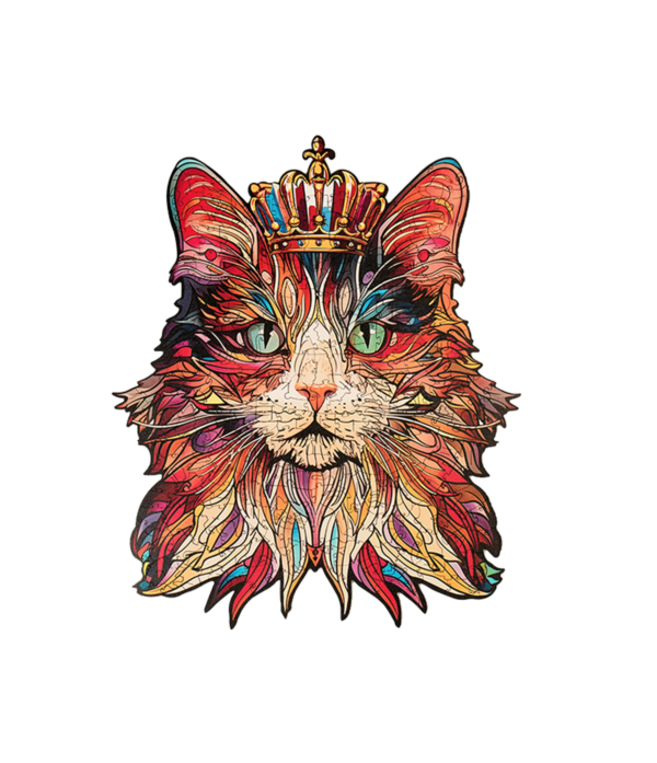 Robotime, Houten Legpuzzel Cat King, TA002, 26x31,6cm