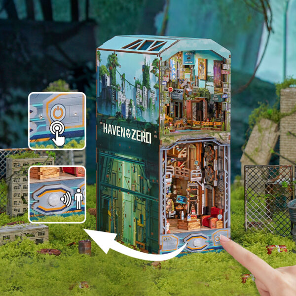 Tonecheer, DIY Book Nook, Haven Zero Bookend, TQ132, 26,3x19x10cm - Afbeelding 5