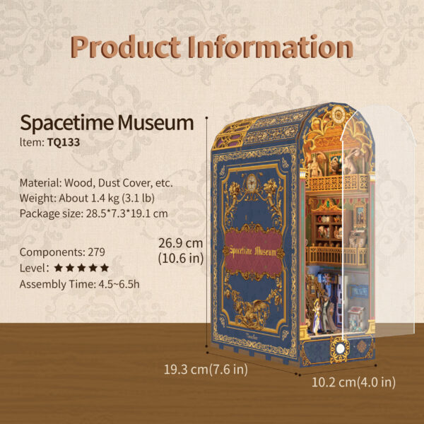 Tonecheer, DIY Book Nook, Spacetime Museum Bookend, TQ133, 27x20x10,2cm - Afbeelding 6
