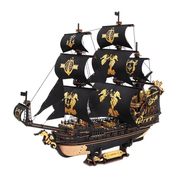 Robotime, 3D Houten Puzzel, The Seahorse Barque, MCB02, 39x18x47cm