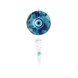 Windspinner, Spin Art, Evil Eye Charm/Boze oog talisman Artist Crystal Tail, ACTEVE