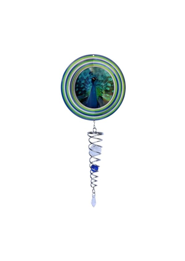 Windspinner, Spin Art Peacock/Pauw Artist Crystal Tail, ACTPEAC