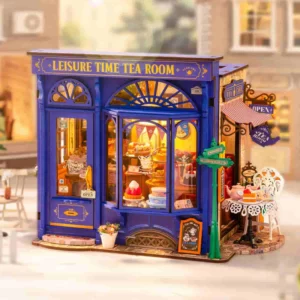 DIY Huisje Leisure Time Tea Room, Robotime, DG171, 18x15,5x24cm