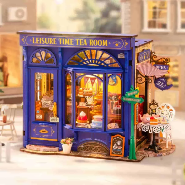 Robotime, DIY Huisje Leisure Time Tea Room, DG171, 18x15,5x24cm