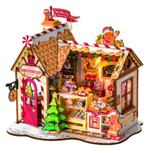 Robotime, Gingerbread House, DIY Miniatuurhuis, DG176, 23,5x17,5x22 cm
