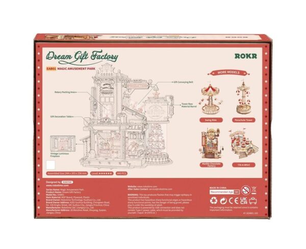 Robotime, Dream Gift Factory, EAB01, 24,4x16,3x25,6 cm - Afbeelding 10