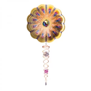 Windspinner, Spin Art, Sun Gazing Ball/Zonnekijkbal Artist Crystal Tail, ACTSGB0808, totale lengte 60cm