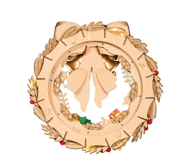 Robotime, Christmas Wreath, TGL04, 40,5x40x9,2 cm - Afbeelding 5