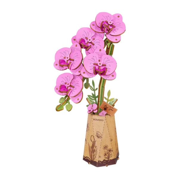 Robotime, DIY Wooden Flower Purple Moth Orchid, TW091, 10x5,8x22cm