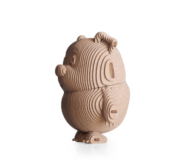 Eco Wood Art (EWA) 3D Houten Bouwset Spaarpot, Winnie the Pooh, 4172, 10,3x11x21,5cm - Afbeelding 2
