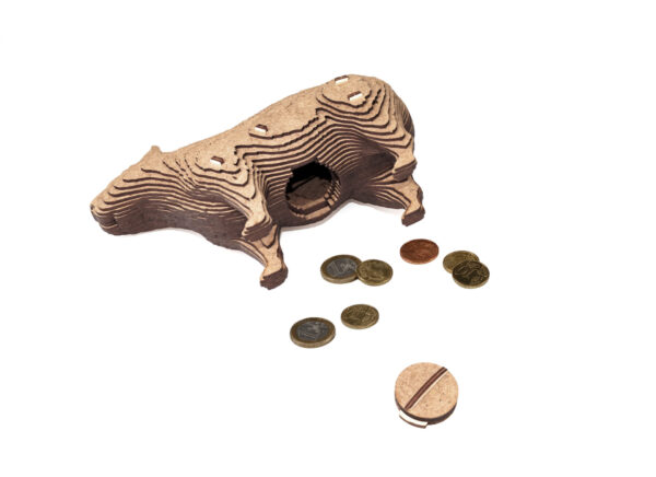 Eco Wood Art (EWA) 3D Houten Bouwset Spaarpot Capybara, 4202, 19,3x7,2x12cm - Afbeelding 3