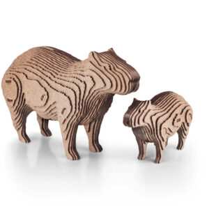 Eco Wood Art (EWA) 3D Houten Bouwset Spaarpot Capybara, 4202, 19,3x7,2x12cm