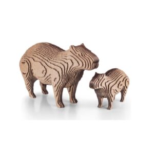 Eco Wood Art (EWA) 3D Houten Bouwset Spaarpot Capybara, 4202, 19,3x7,2x12cm
