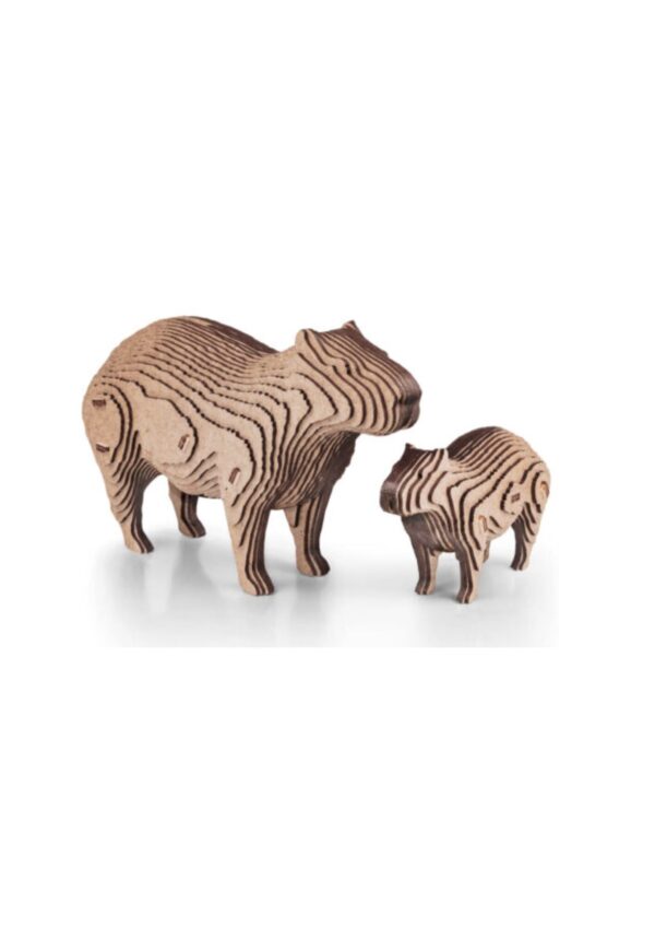 Eco Wood Art (EWA) 3D Houten Bouwset Spaarpot Capybara, 4202, 19,3x7,2x12cm