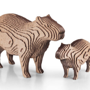 Eco Wood Art (EWA) 3D Houten Bouwset Spaarpot Capybara, 4202, 19,3x7,2x12cm
