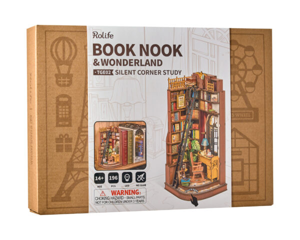 Robotime, DIY Book Nook, Silent Corner Study, TGE02, 11,8x11,8x24,9cm - Afbeelding 11