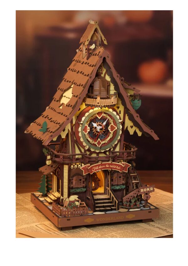 Robotime, 3D Houten Puzzel, Cuckoo Clock, LC901C, 21x17x34 cm - Afbeelding 2